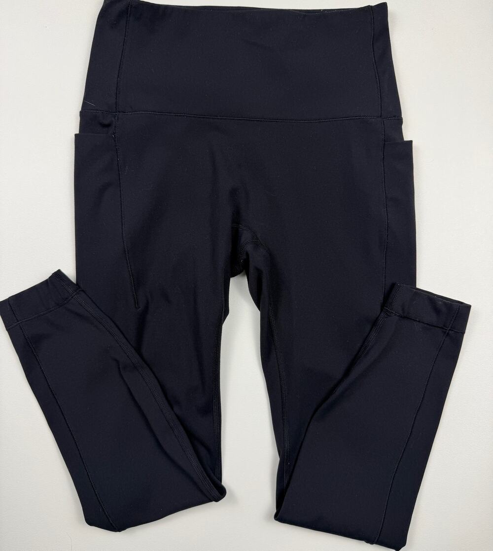 Spyder Active Womens XS Black High Rise Compression Leggings Side Pocket